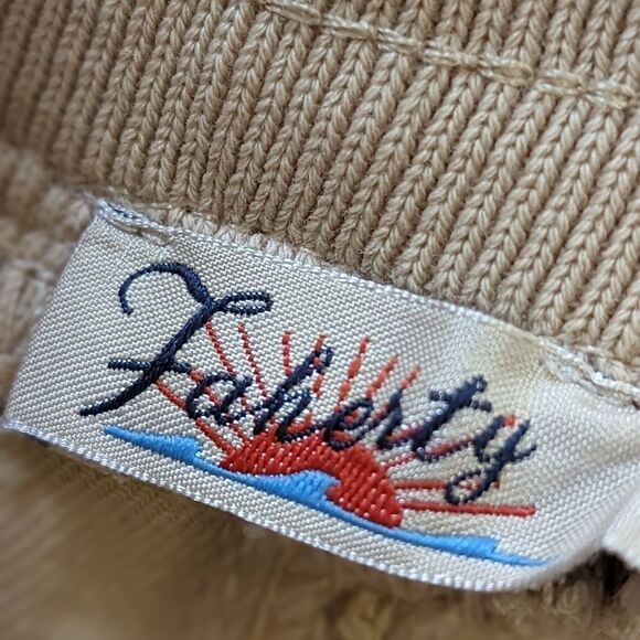 Faherty Traveler Drawstring Pants XS Sandstone Beige Stretch Twill Lounge Casual - Picture 7 of 15